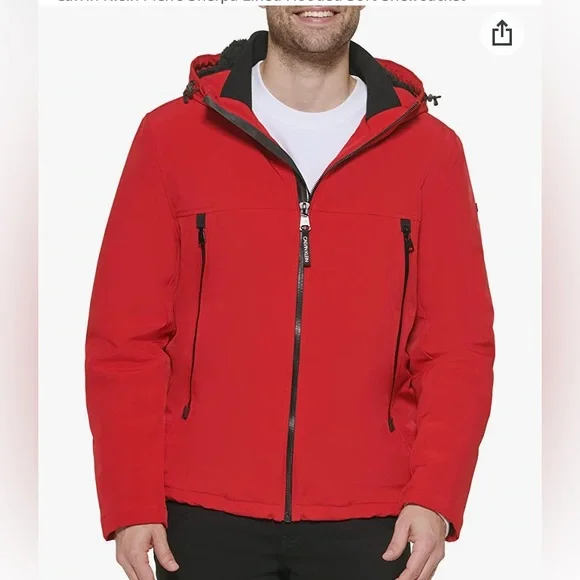 Calvin Klein Men s Sherpa Lined Hooded Soft Shell Jacket